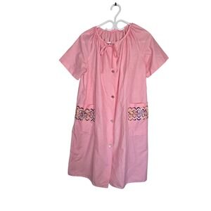 Handmade Cottagecore House Dress Lace Pocket Trim Nap‎ Dress Prairie Lounge M/L